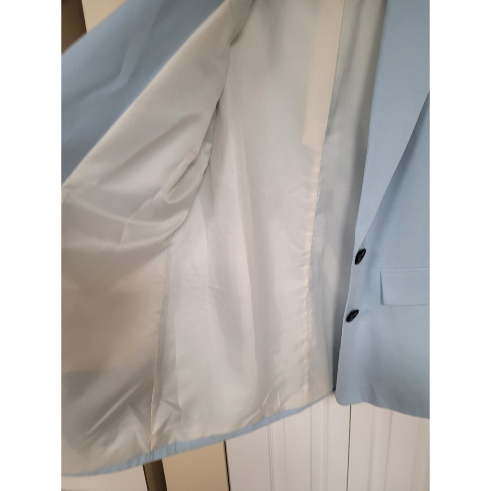 Zara Womans Blazer Blue 2 Button Front Relaxed Fit Modern Chic Jacket Size S - Picture 3 of 5